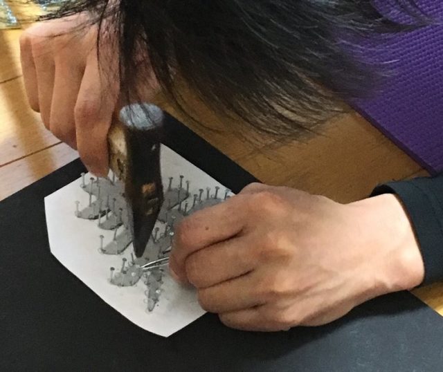 ウェルカムボード作成中